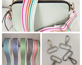 Extra Long Cotton Crossbody Adjustable Bag / Purse Straps