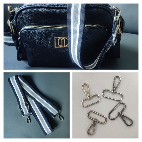 Black and Grey Crossbody Adjustable Bag Purse Straps Etsy