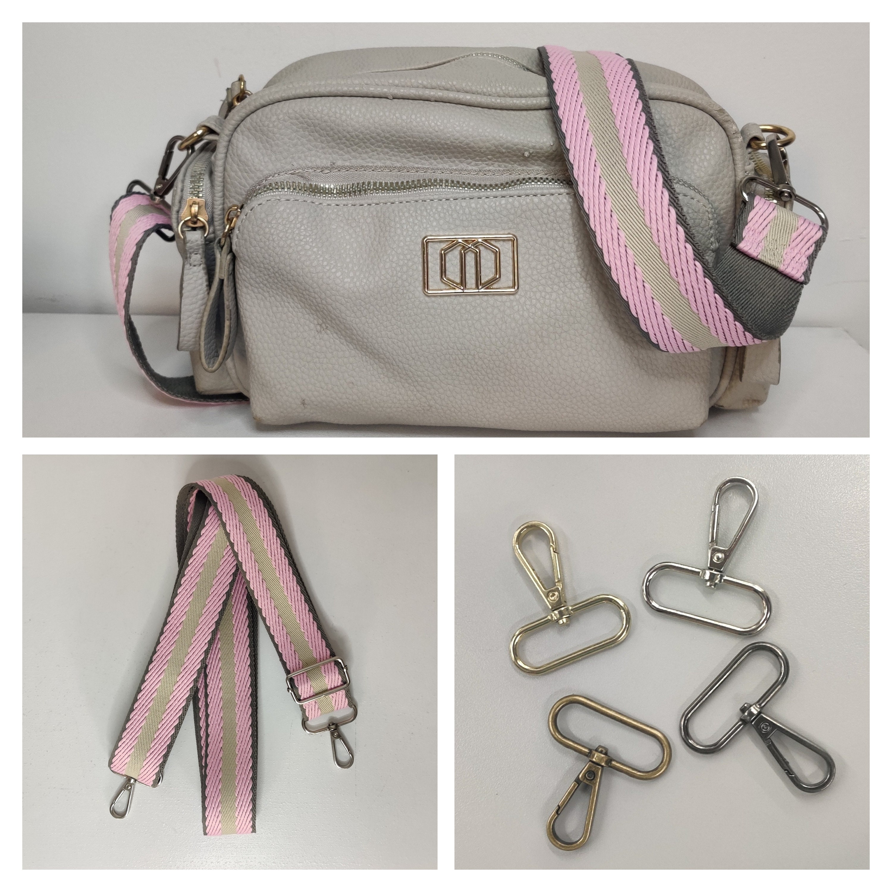 Navy and Pink Bag Strap, Handmade Crossbody Bag Strap, Attachable Shoulder  Bag Straps for Handbags, Replacement Bag Straps, Guitar Strap 