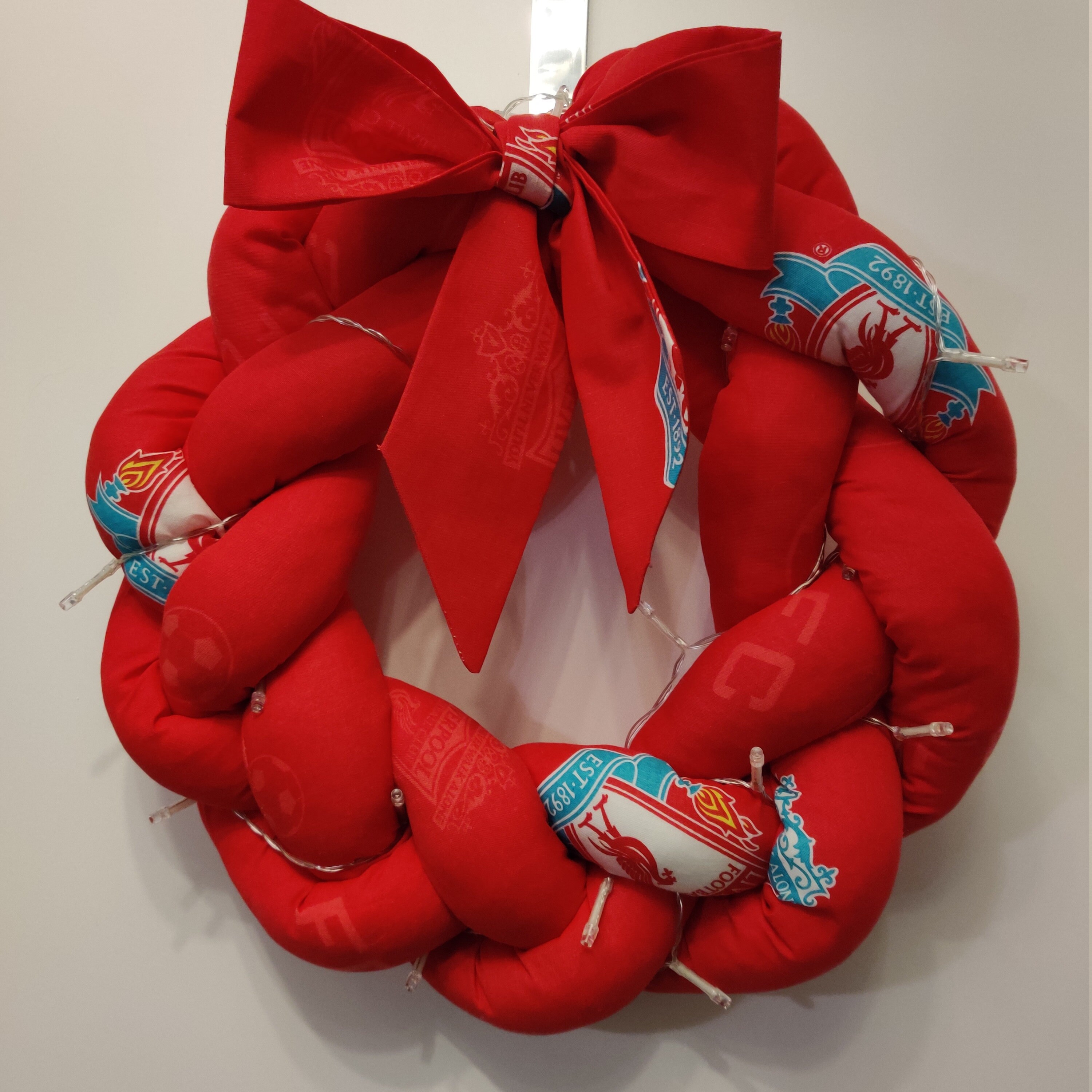 Handmade Liverpool FC Wreath With Lights / Recycled Stuffing Etsy UK