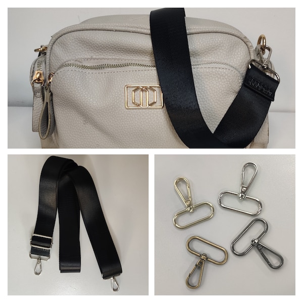 Black Crossbody Adjustable Bag / Purse Straps
