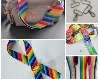 Rainbow Pride Crossbody Adjustable Bag / Purse Straps