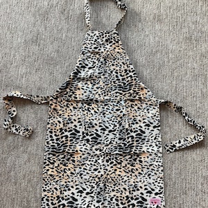 Kenyan Kitchen Apron | MADE IN KENYA | Indigenous Design Cheetah Print | Handmade | Adult