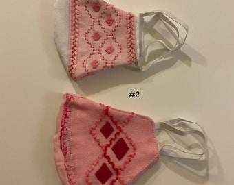 Paraguayaans gezichtsmasker gemaakt in PARAGUAY, inheems ontwerp, katoen, geborduurd, wasbaar, herbruikbaar, unisex gezichtsbedekking