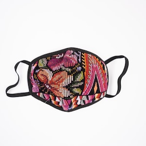 Mayan Face Mask MADE IN GUATEMALA, Washable, Huipil, Chichicastenango, Embroidered, Indigenous design, size small