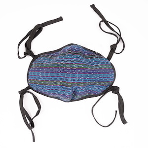 Guatemalan Mayan Face Mask - Tie strings - Chichicastenango | Huipil | Embroidered, washable, reusable | Indigenous design | Unisex