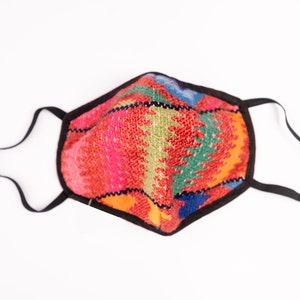Mayan Face Mask MADE IN GUATEMALA, Indigenous design, Huipil, Embroidered, washable, reusable, Unisex face covering