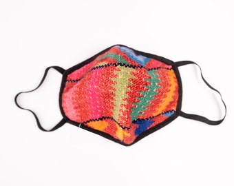 Maya Face Mask made in GUATEMALA, Inheemse ontwerp, Huipil, geborduurd, wasbaar, herbruikbaar, Unisex gezichtsbedekking