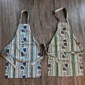 Kenyan Kitchen Apron | MADE IN KENYA | Indigenous Design Drums Print | Handmade | Adult