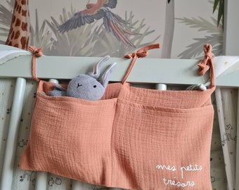 Range doudou / tétine / Sac de rangement organisateur de lit bébé