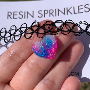 Trans Pride Heart Tattoo Choker Necklace | Handmade LBGTQ Jewelry | Trans Pride Accessories | Transgender Gifts