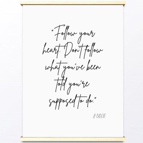 J. Cole Printable Minimal Typography Poster Rapper - Etsy