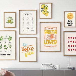 italian kitchen wall decor | kitchen wall art set of... Italian Kitchen Wall Decor | Kitchen Wall Art Set of 12 PRINTABLES ...
