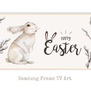 Samsung Frame TV Art Easter, Easter rabbit, Instant Download, Spring, Easter, Frame TV Art, Samsung Art TV, Digital Download