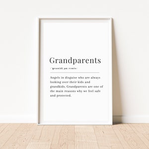 Grandparents Definition Print, Personalised Grandparent Gifts ...