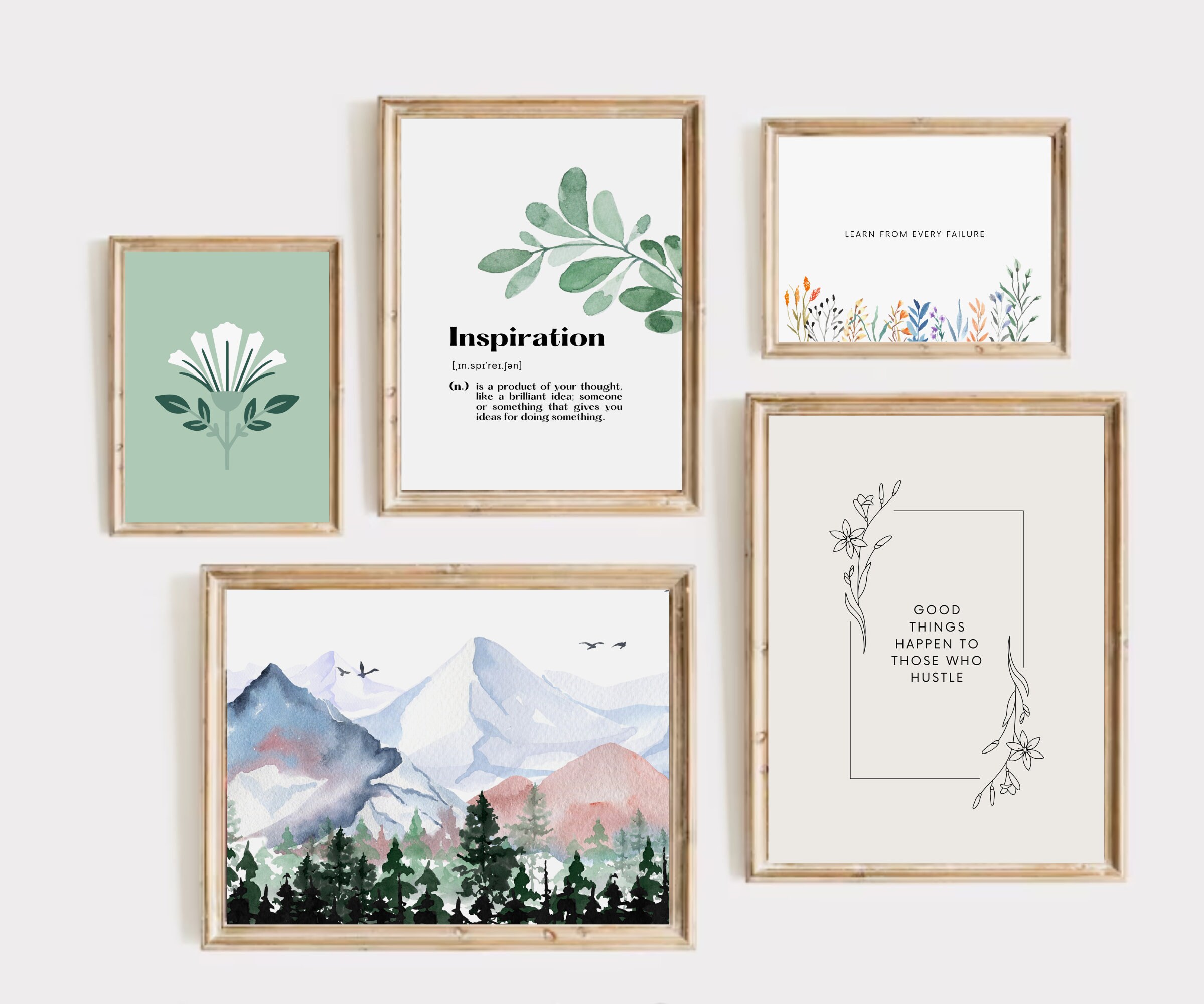 Green Office Wall Art Set of 25 PRINTABLES Home Office Etsy UK