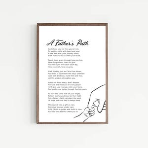 Christian Poem for New Dads | Fatherhood Gifts | New Dad Blessing Poem| Father’s Day Gift | Gift for Dad  | Poster, Gift for Father