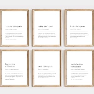 10 Funny Office Definition Prints - Intelligent Workplace Humor Sales, Marketing, IT, HR & More Corporate Decor Coworker Gift