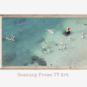Samsung Frame TV Art | Samsung Frame TV Art | Summer Beach Coastal Waves | Tropical Teal Green DIGITAL | coastal style