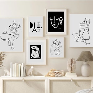 9er Set Moderne Bilder, Boho Bundle Drucke, Wandbilder Set, neutrale Farbe, Moderne Einfache Wandkunst, druckbare Galeriewand