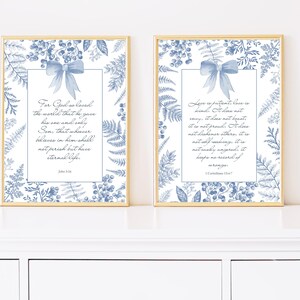 Bible Verse Digital Prints Set | Love is patient, love is kind | Inspirational Christian Wall Art | Scripture Printable for Home Decor