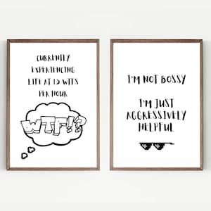 Funny Office Wall Gallery, PRINTABLE, Funny Wall Art, Office Prints ...