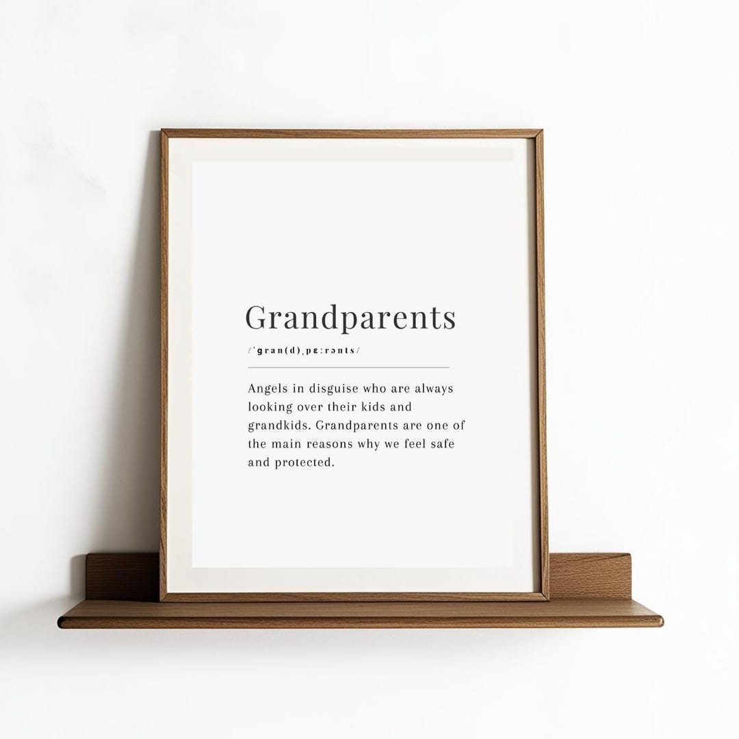 Grandparents Definition Print, Personalised Grandparent Gifts ...