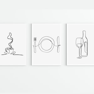kitchen prints set of 3 kitchen decor, kitchen art, kitchen decor wall, dining room wall decor, kitchen wall decor, kitchen wall art