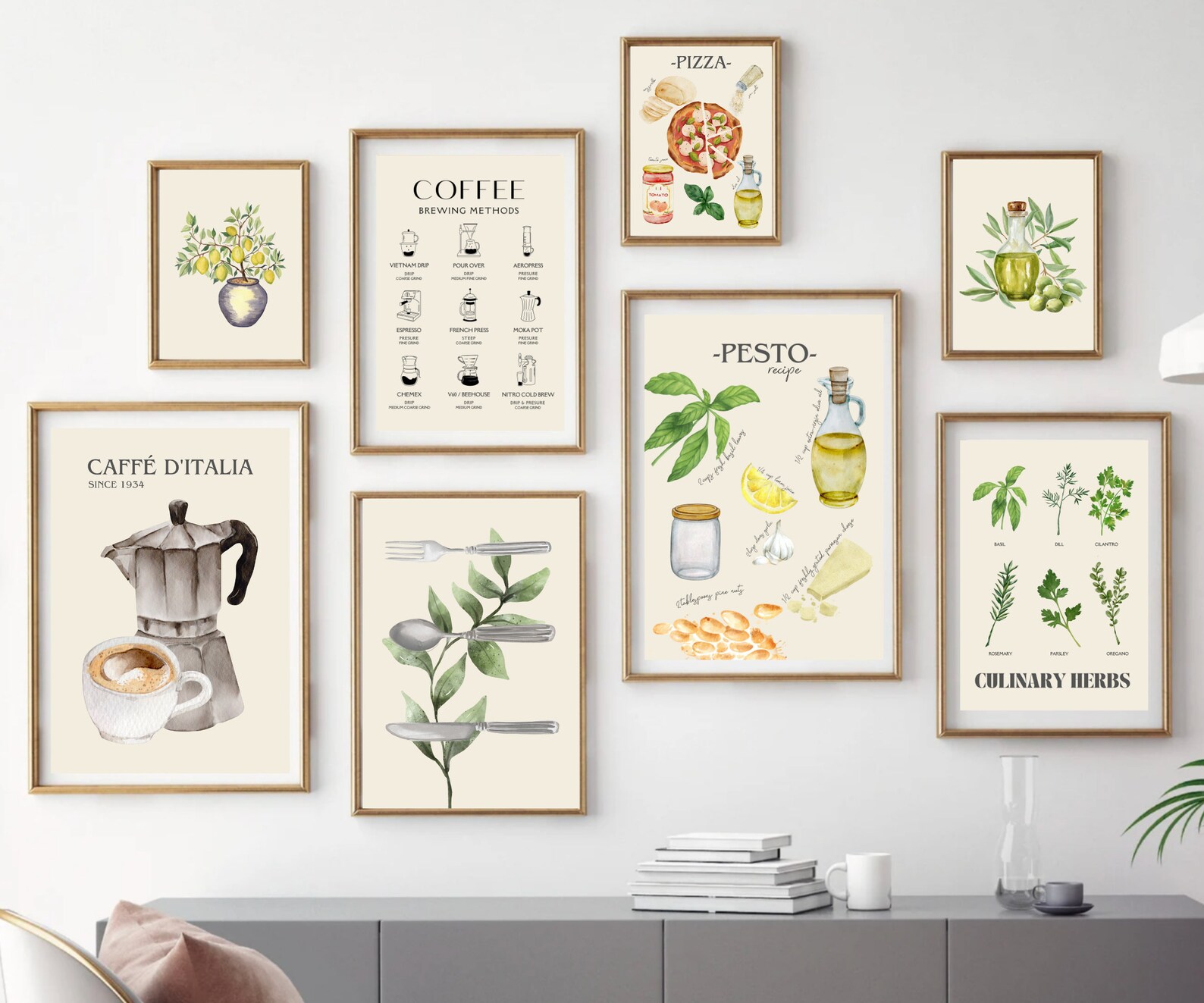 italian kitchen wall decor | kitchen wall art set of... Italian Kitchen Wall Decor | Kitchen Wall Art Set of 10 PRINTABLES ...