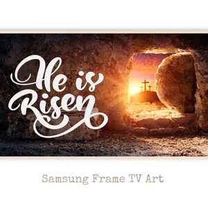 Samsung Rahmen TV Kunst Ostern, Christus Grab, er ist auferstanden, religiöse Ostern TV Kunstwerk, christlicher digitaler Download für TV, Auferstehung Kunst