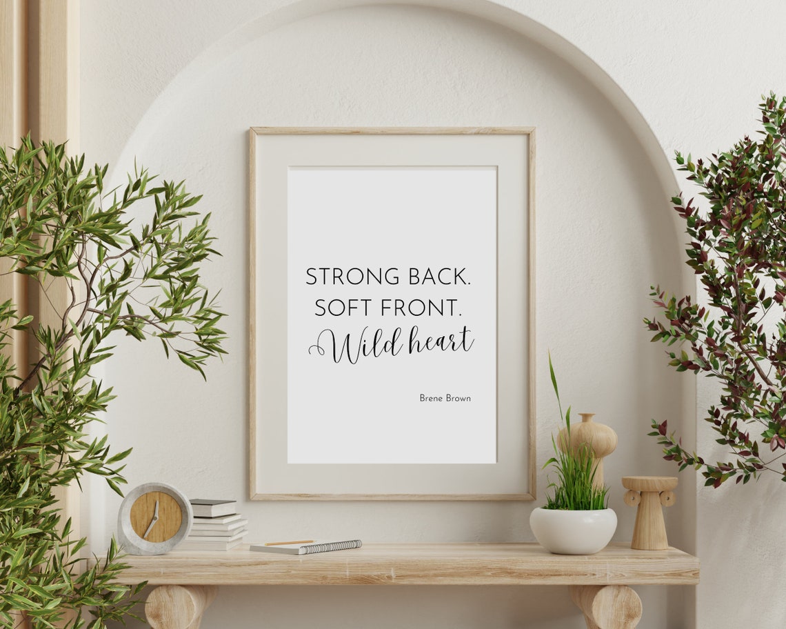 Brene Brown Quotes 6 Piece Wall Art Strong Back. Soft Front Etsy