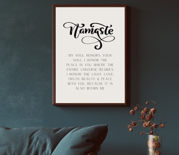 Namaste Definition Print Namaste Sign Namaste Printable 