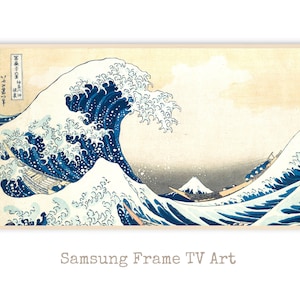 Samsung Frame TV Art Ocean Painting, Samsung Frame Art, Frame Tv Art, Frame Tv Art, Japanese Art Digital Download The Great Wave of Kanagawa
