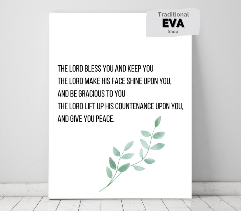 The Blessing Prayer Lyrics Print Poster Minimal Worship Christian Wall Minimilast Art Gift Digital Download