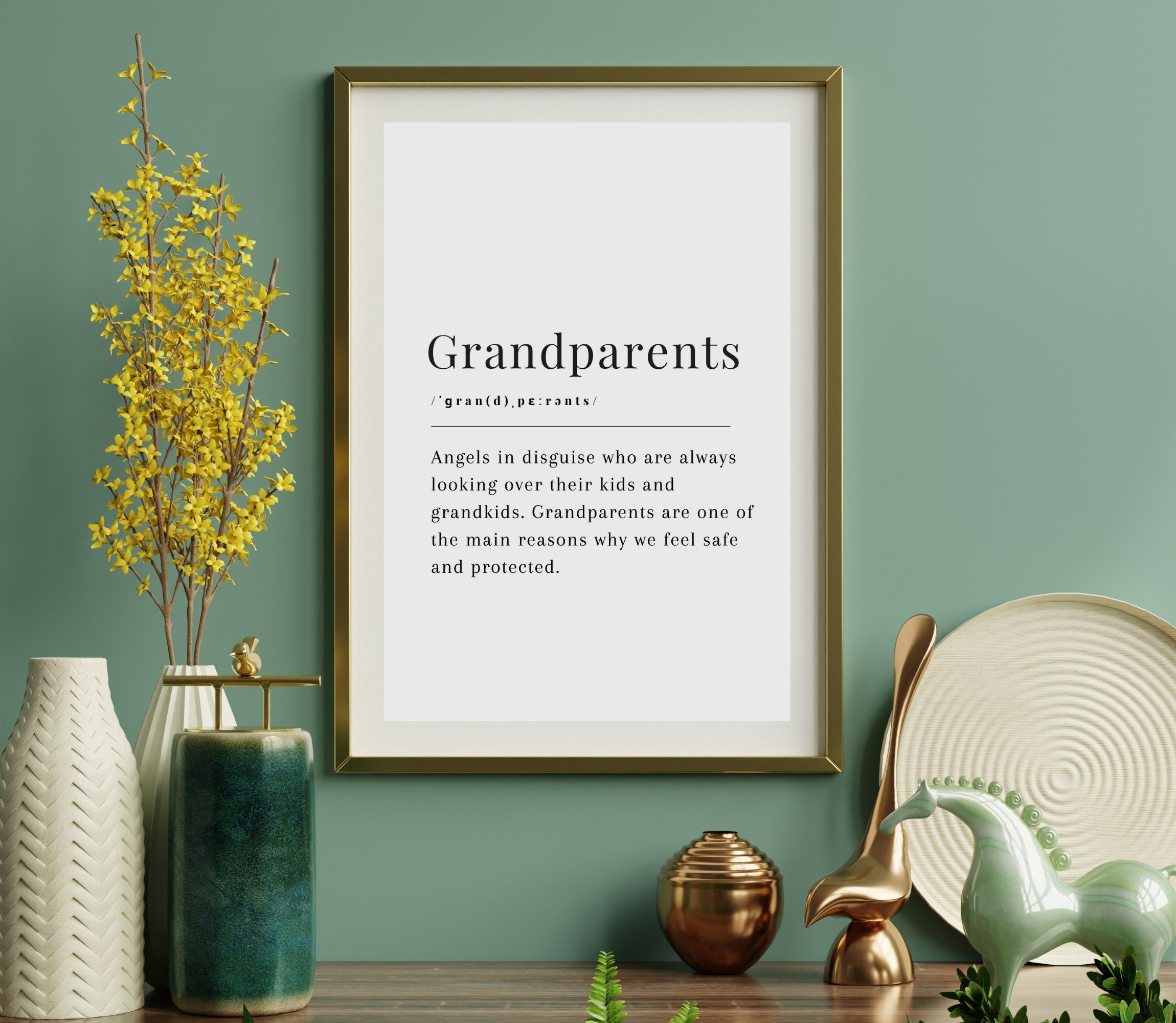 Grandparents Definition Print, Personalised Grandparent Gifts ...