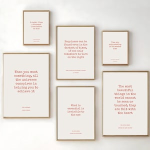 50 Typewriter Book Quote Prints – Minimalist Wall Art Set | BookTok Literary Decor | Digital Download for Readers & Writers Gallery wall