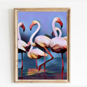 Flamingo Wandkunst | Vogel Kunst | Flamingo Druck | Flamingo Kunst | digitaler Download | Vogel Wandkunst | boho druckbare wandkunst | trendiges Dekor