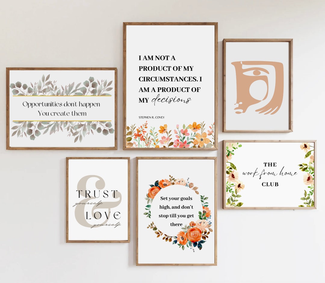 Office Wall Art | Set of 20 PRINTABLES | Home Office Decor | Home ...