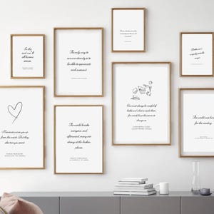 Book Quote Gallery Wall Set – 28 Printable Literary Art Prints, Classic Book Quotes, Reading Nook Decor, Book Lover Gift, Digital Download