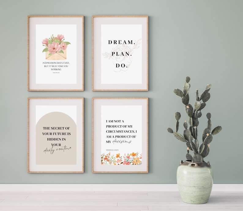 Office Wall Art Set of 20 PRINTABLES Home Office Decor Etsy