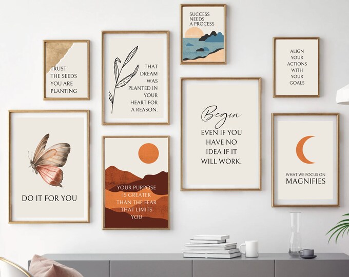 Office Wall Art | Set of 20 PRINTABLES | Home Office Decor | Home ...