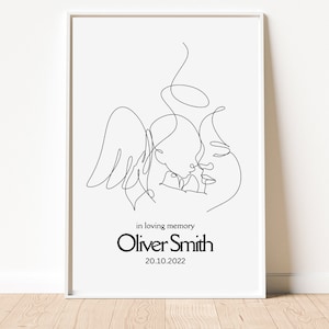 Stillbirth Custom Birth Poster, Angel Baby Memorial, Angel Baby Poster, Personalised Birth Details, Infant Loss, Baby Print,Miscarriage Gift