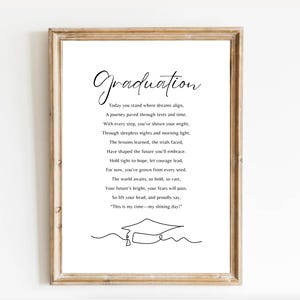 Graduation Poem Printable – Inspirational Digital Download for Graduates