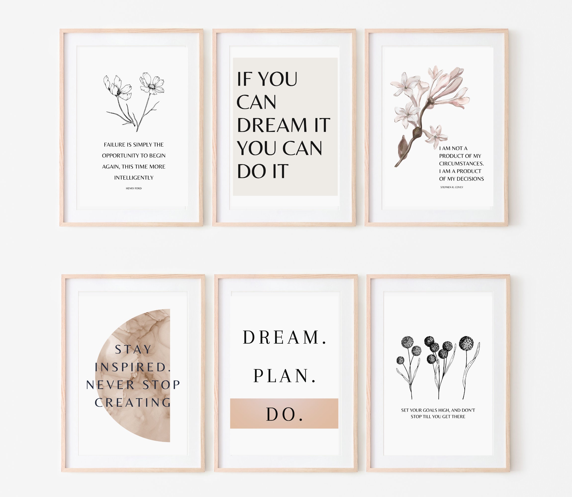 Office Wall Art | Set of 20 PRINTABLES | Home Office Decor | Home ...