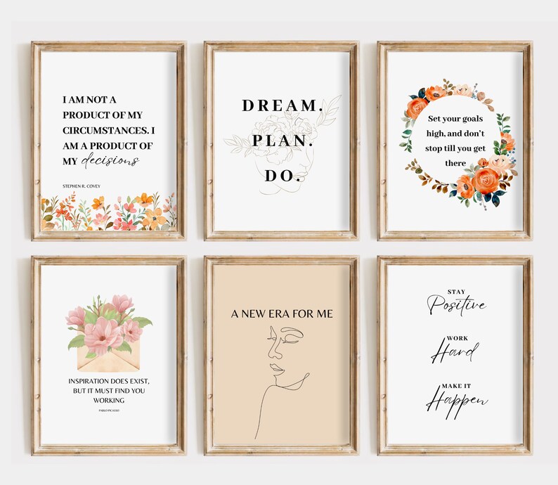 Office Wall Art Set of 20 PRINTABLES Home Office Decor Etsy