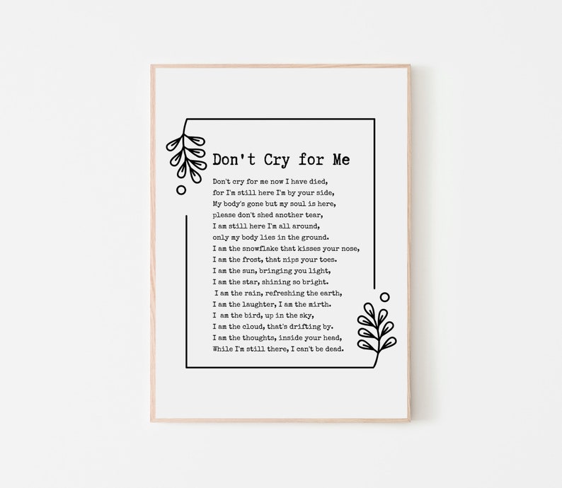 don-t-cry-for-me-memorial-poem-celebration-of-life-etsy