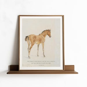 Horse is Prepared Scripture Wall Art, Modern Scripture, Vintage, Bible Quote, Horse Art, Christian Wall Art, Christian Printable Wall Art