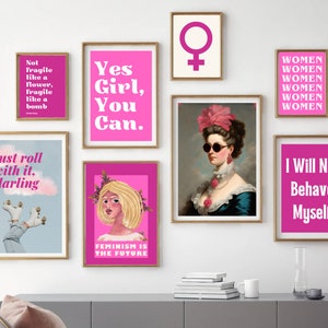 Feminist PRINTABLE set of 10, Gallery Wall Set, Feminist Wall Collage, empowered women Poster, Feminist Prints, Powerful Women Art, Feminism