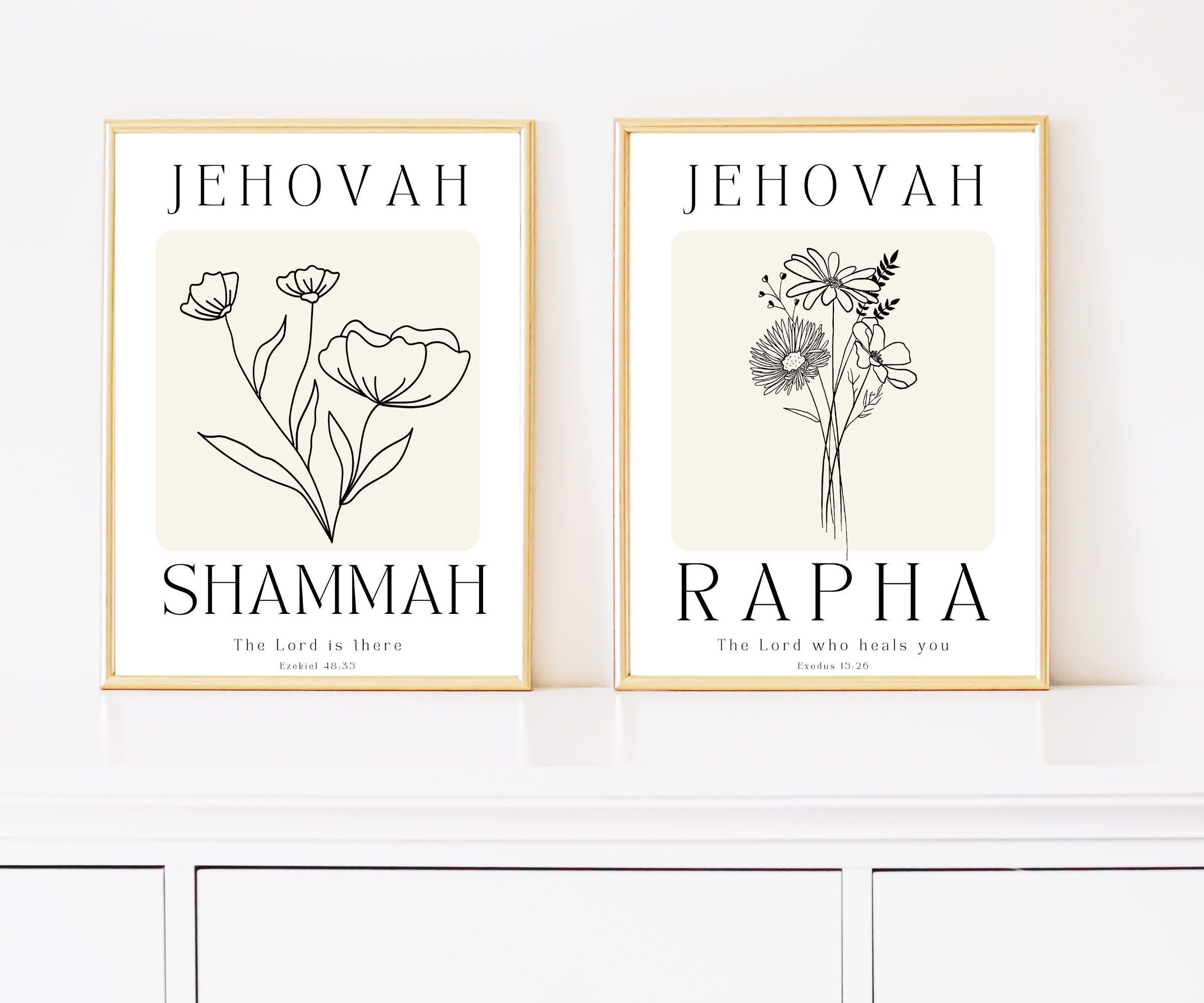 Set of 6 Christian Printable Wall Art Modern Minimalist Bible - Etsy