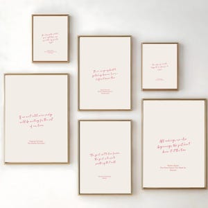 Set of 20 Modern Literary Quotes Digital Wall Art – Minimalist Book Quotes Print Decor Aesthetic Bookish Prints Office, Library, or Home